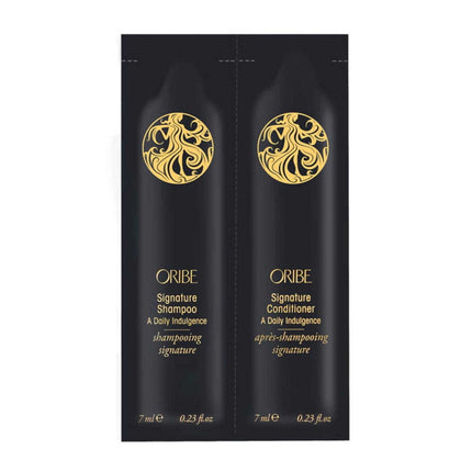 Oribe Signature Shampoo & Conditioner Travel Duo 7ml Sample Packet - shop.rawhair