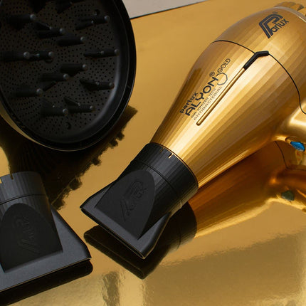 Parlux Alyon Air Ionizer Tech Hair Dryer - Gold comes with Diffuser Pack - shop.rawhair