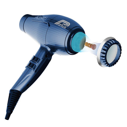 Parlux Alyon Air Ionizer Tech Hair Dryer Midnight Blue & Diffuser Pack - shop.rawhair