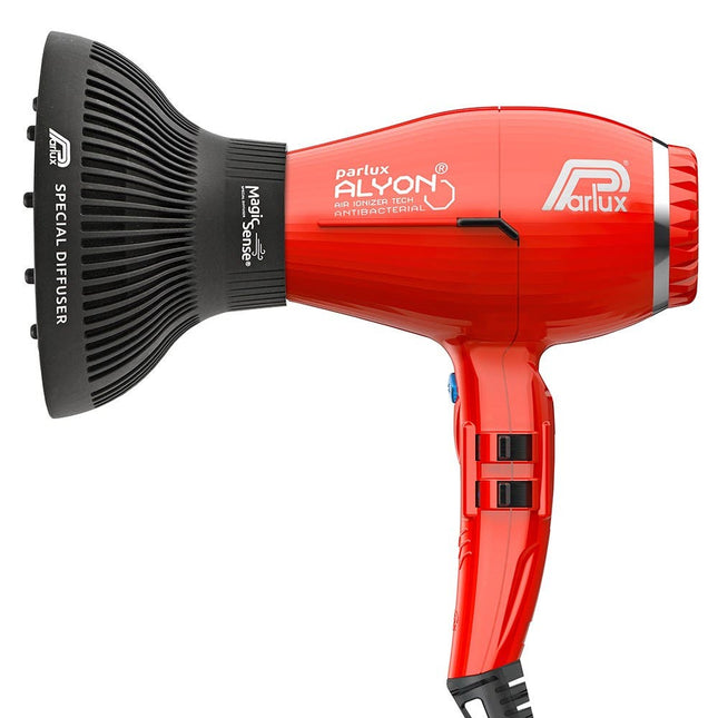 Parlux Alyon Air Ionizer Tech Hair Dryer - Red comes with Diffuser Pack - shop.rawhair