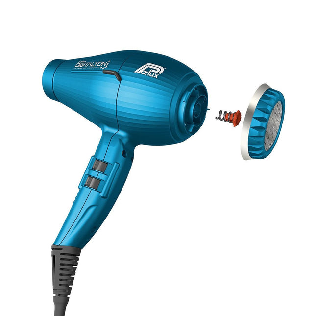 Parlux Ionic Tech DigitAlyon Hair Dryer - Blue - shop.rawhair