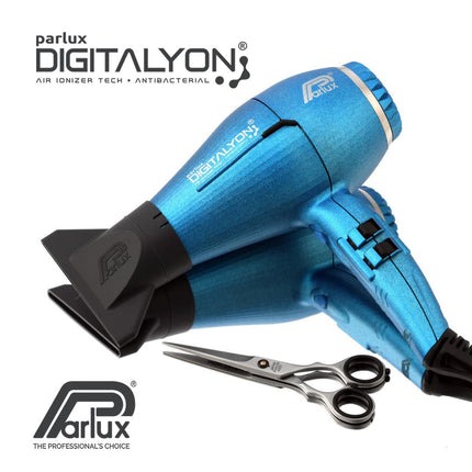 Parlux Ionic Tech DigitAlyon Hair Dryer - Blue - shop.rawhair