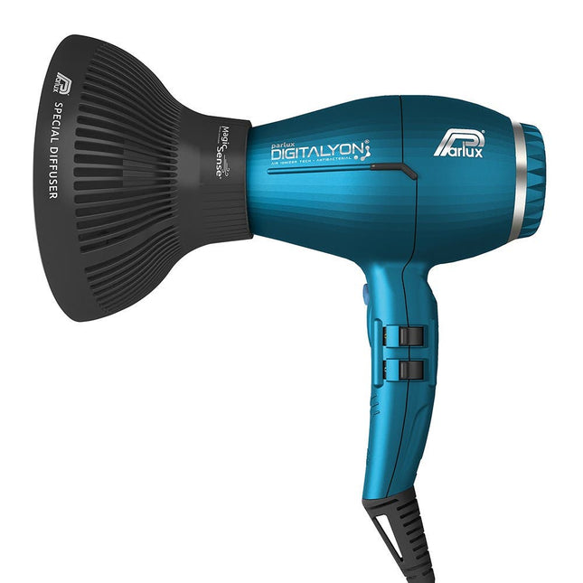 Parlux Ionic Tech DigitAlyon Hair Dryer - Blue with Diffuser Pack - shop.rawhair