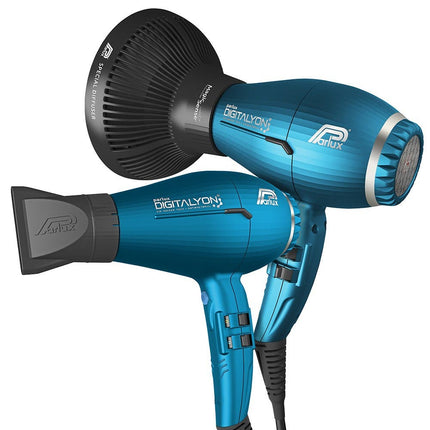 Parlux Ionic Tech DigitAlyon Hair Dryer - Blue with Diffuser Pack - shop.rawhair