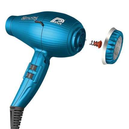 Parlux Ionic Tech DigitAlyon Hair Dryer - Blue with Diffuser Pack - shop.rawhair