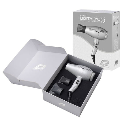 Parlux Ionic Tech DigitAlyon Hair Dryer - Silver/ Argento - shop.rawhair