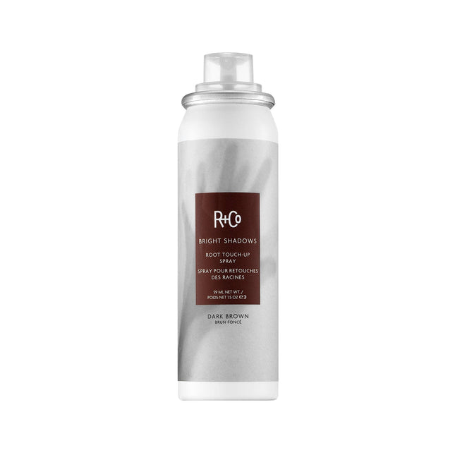 R+Co Bright Shadows Root Touch - Up Spray 59ml - Dark Bown - shop.rawhair