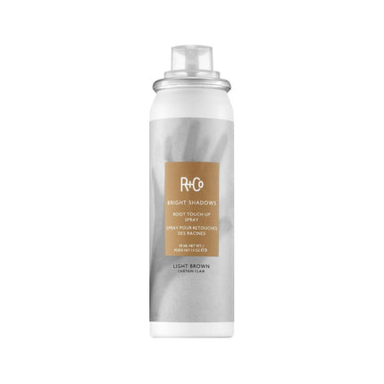 R+Co Bright Shadows Root Touch - Up Spray 59ml - Light Brown - shop.rawhair