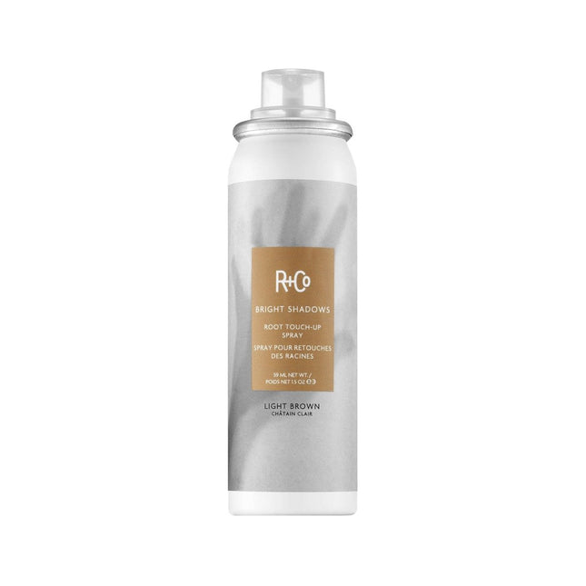 R+Co Bright Shadows Root Touch - Up Spray 59ml - Light Brown - shop.rawhair