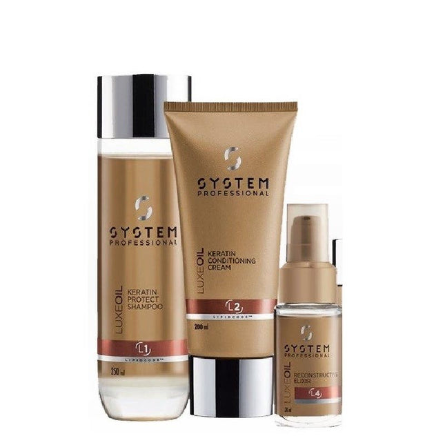 System Professional LuxeOil Trio Kit (Shampoo, Conditioner & Reconstructive Elixir 30ml) - shop.rawhair
