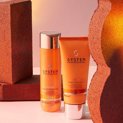 System Professional Solar Shampoo 250ml & Hydro - Repair Cream 200ml Duo - shop.rawhair