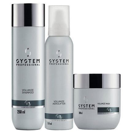 System Professional Volumize Trio (Shampoo, Mask & Aerolifter) - shop.rawhair