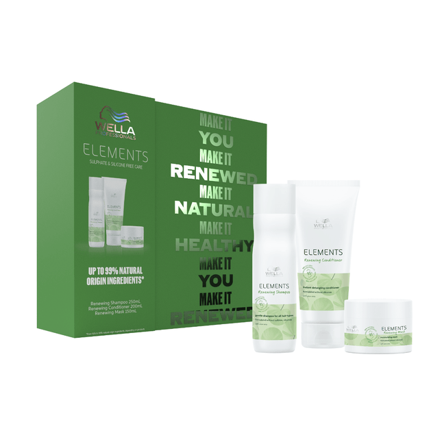 Wella Professionals Elements Trio Pack (Shampoo, Conditioner, Mask) - shop.rawhair