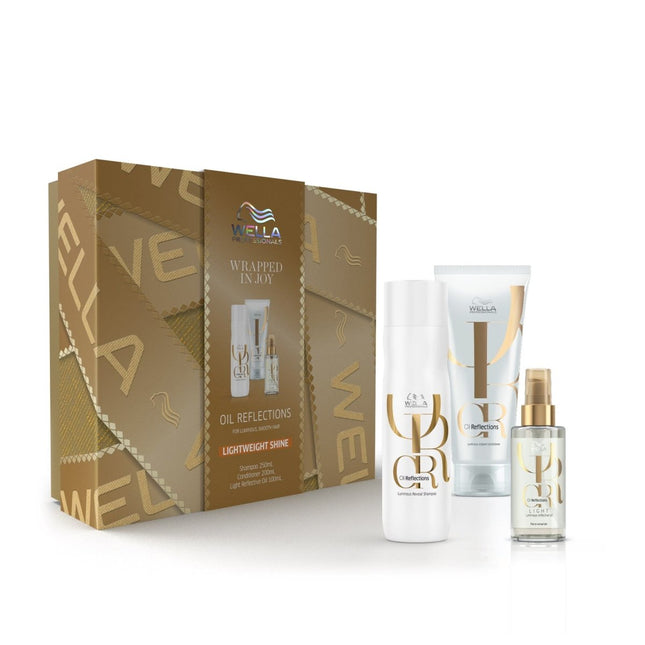Wella Professionals Oil Reflections Trio Pack (Shampoo, Conditioner & Light Luminous Reflective Oil 100mL) - shop.rawhair
