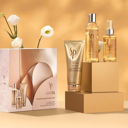 Wella Professionals SP Luxeoil Trio Pack ( Shampoo, Conditioner + Elixir) - shop.rawhair