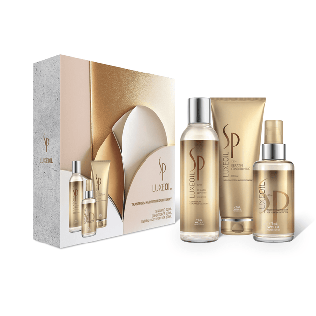 Wella Professionals SP Luxeoil Trio Pack ( Shampoo, Conditioner + Elixir) - shop.rawhair