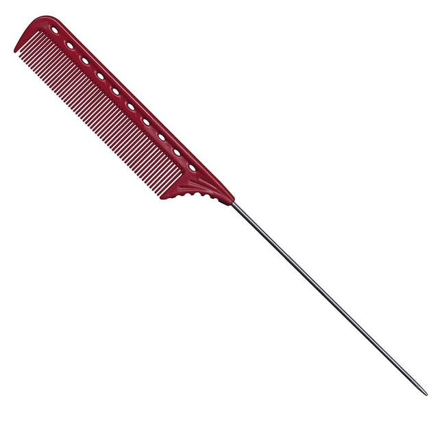 Y.S.Park Long Pin Tail Comb YS - 122 Red - shop.rawhair